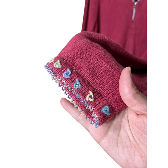 Vintage CJ Banks Hand Embroidered Cardigan Sweater Size Large - Picture 5 of 8